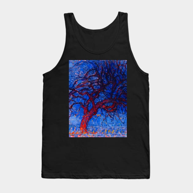 Evening; Red Tree (1909) by Piet Mondrian Tank Top by Comrade Jammy